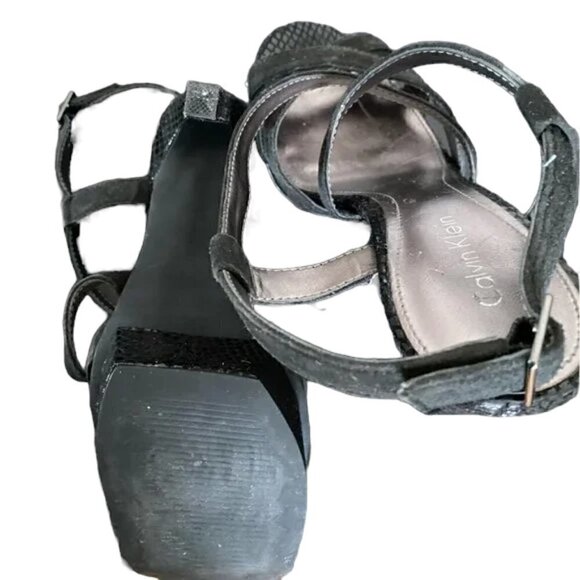 CALVIN KLEIN black suede heels - Picture 2 of 6